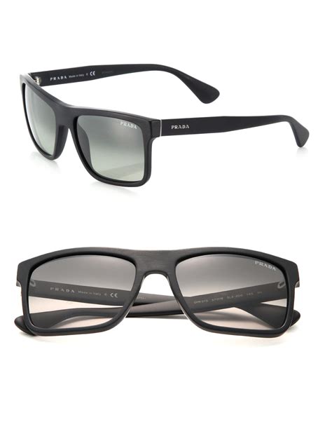 prada black rectangular sunglasses|prada rectangular sunglasses men.